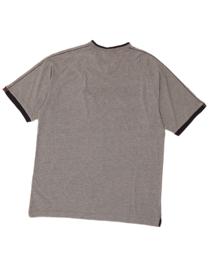 T-shirt da uomo Lotto Top Large in cotone grigio