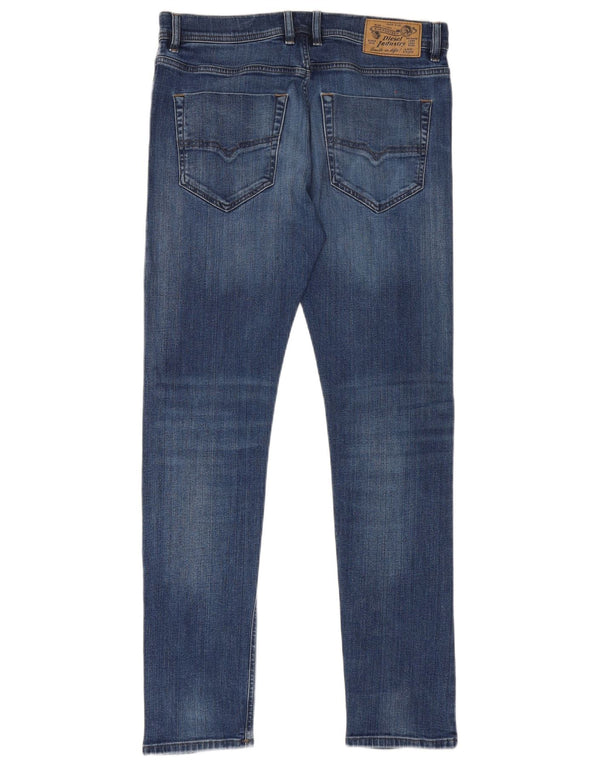 Diesel Uomo Tepphar Carrot Jeans Slim W34 L32 Blu Navy Cotone