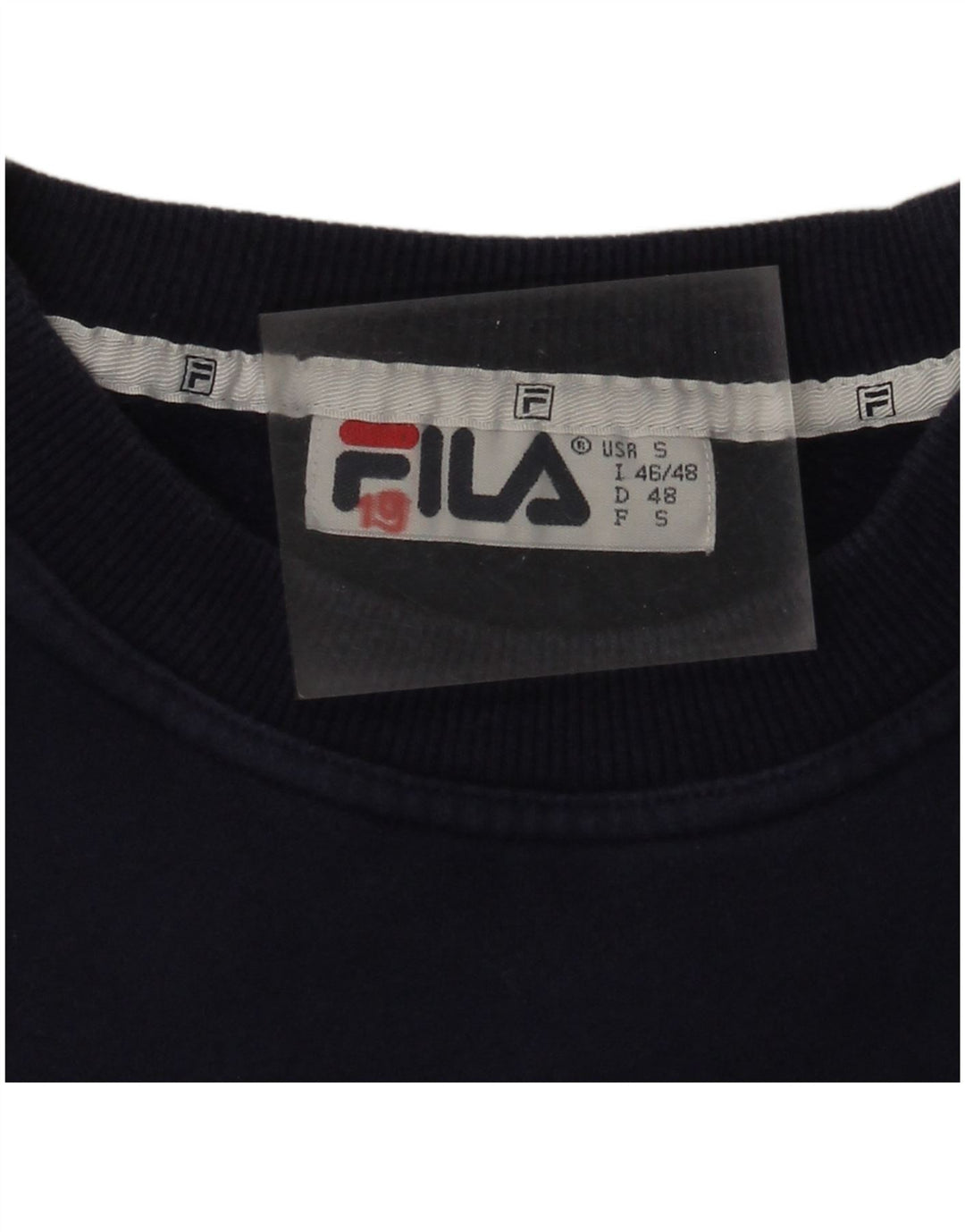 Felpa grafica da uomo Fila IT 46/48 Small Blu Navy Colourblock