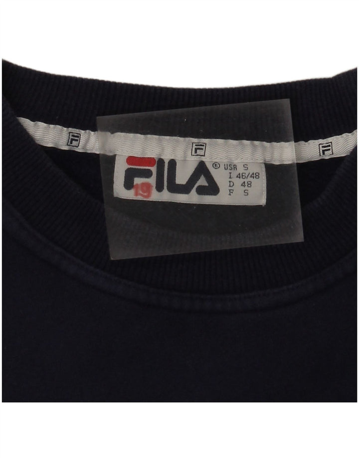 Felpa grafica da uomo Fila IT 46/48 Small Blu Navy Colourblock