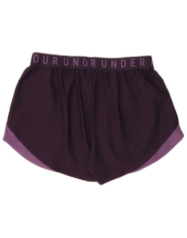 Pantaloncini sportivi Under Armour da donna Heat Gear UK 14 Blocco colore viola medio