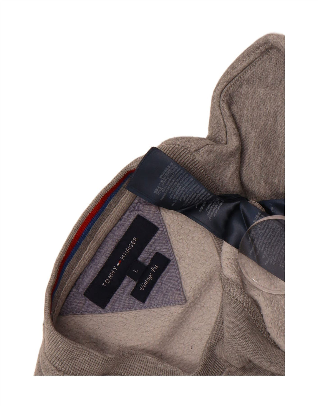 TOMMY HILFIGER Mens Vintage Fit Graphic Sweatshirt Jumper Large Grey Vintage Tommy Hilfiger and Second-Hand Tommy Hilfiger from Messina Hembry 