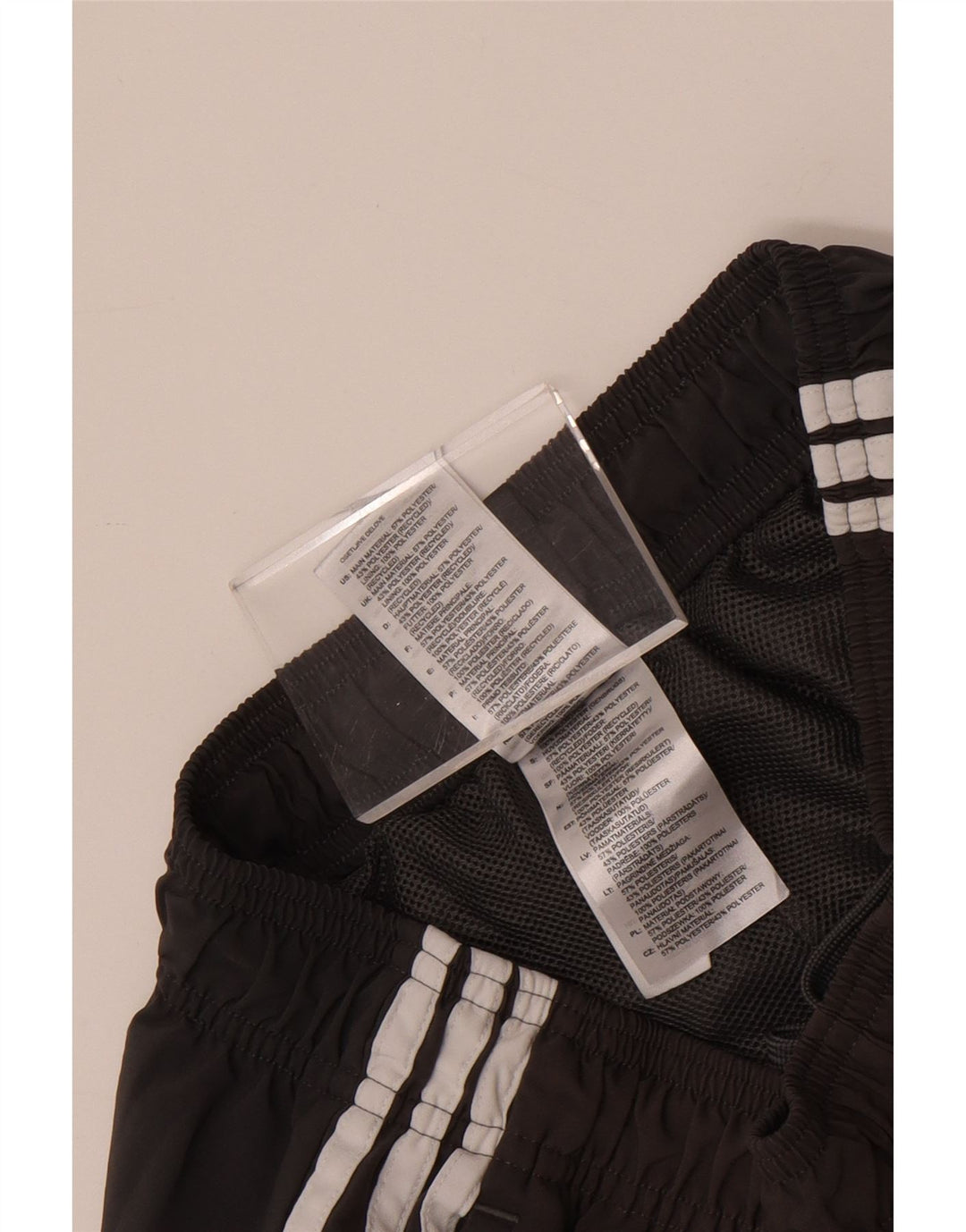 Pantaloncini sportivi da uomo Adidas piccoli in poliestere grigio