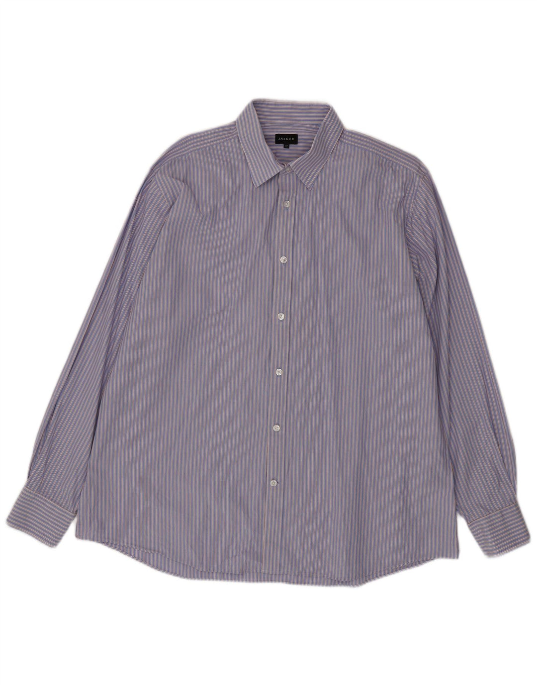 Camicia da uomo JAEGER taglia 17 XL in cotone gessato blu