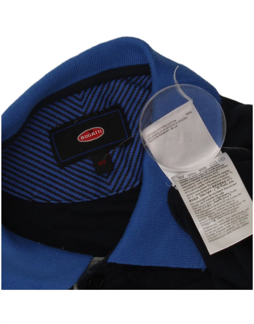 Polo Bugatti da bambino 13-14 anni in cotone blu navy