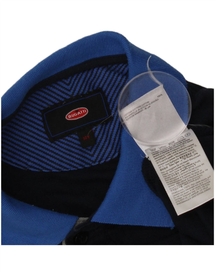Polo Bugatti da bambino 13-14 anni in cotone blu navy