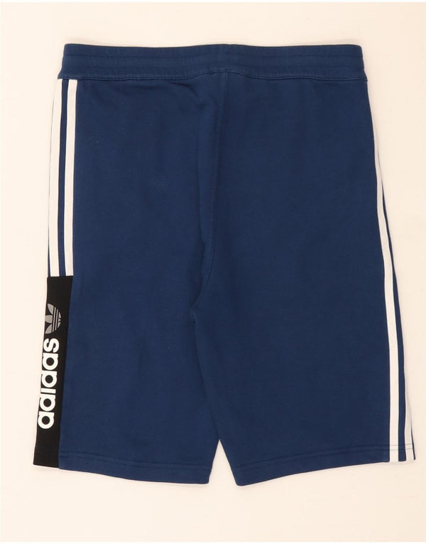 Pantaloncini sportivi Adidas da ragazzo 13-14 anni in cotone blu navy