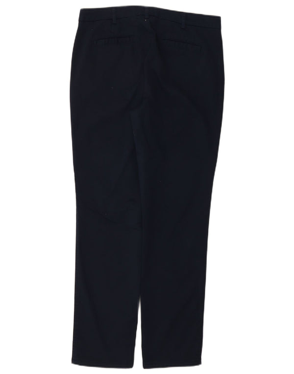 Benetton Womens Slim Chino Trousers UK 12 Medium W30 L28 Navy Blue Cotton