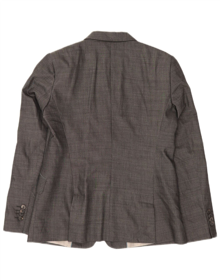 Giacca blazer da donna a 2 bottoni Massimo Dutti EU 42 grande cotone grigio