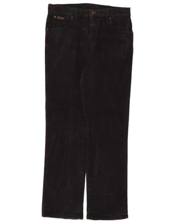 Jeans dritti elasticizzati Texas da uomo Wrangler W33 L32 cotone nero