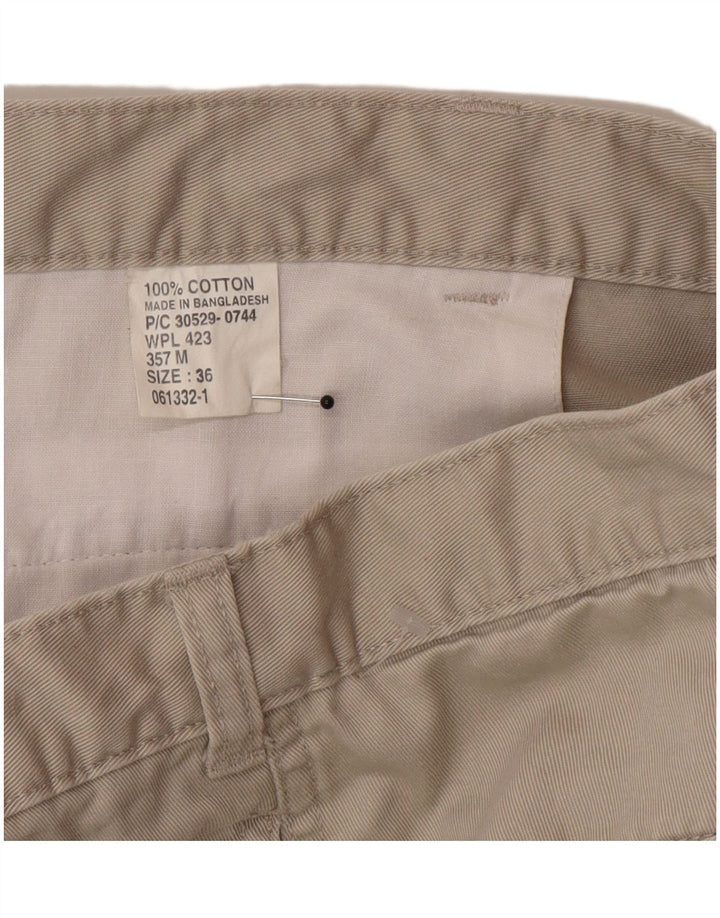 Pantaloncini chino con ancoraggio da uomo Dockers W36 Large in cotone beige