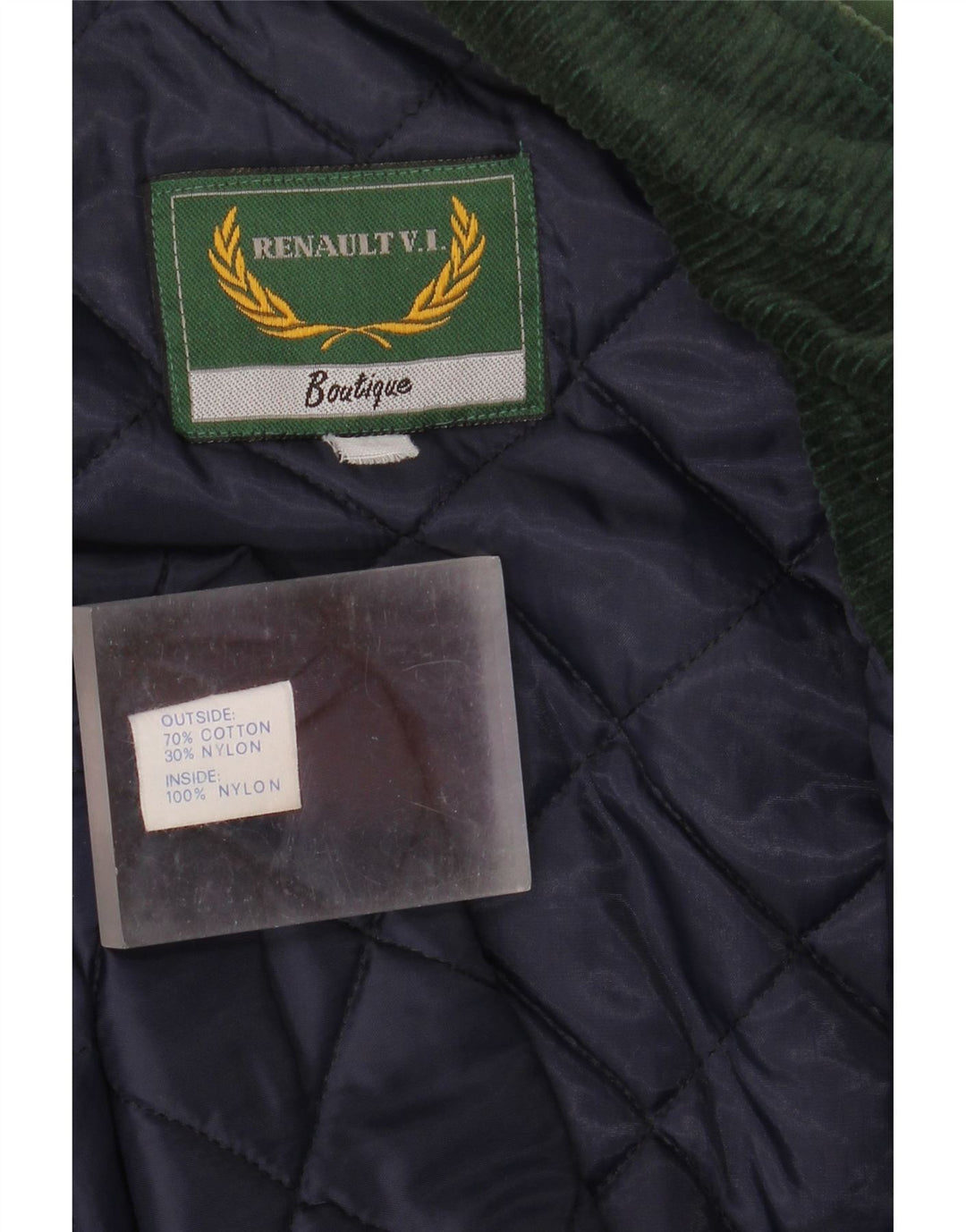 Giacca imbottita da uomo vintage UK 44 2XL cotone verde