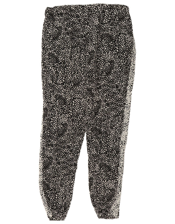 Pantaloni casual da donna Marks & Spencer UK 12 medi W34 L29 neri screziati