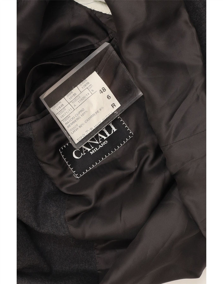 CANALI Mens Milano 3 Button Blazer Jacket IT 48 Medium Grey Rayon Vintage Canali and Second-Hand Canali from Messina Hembry 