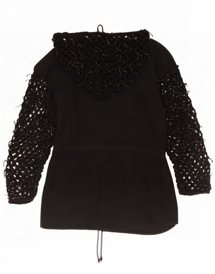 Top cardigan con cappuccio lungo oversize da donna Di Bari EU 40 medio nero
