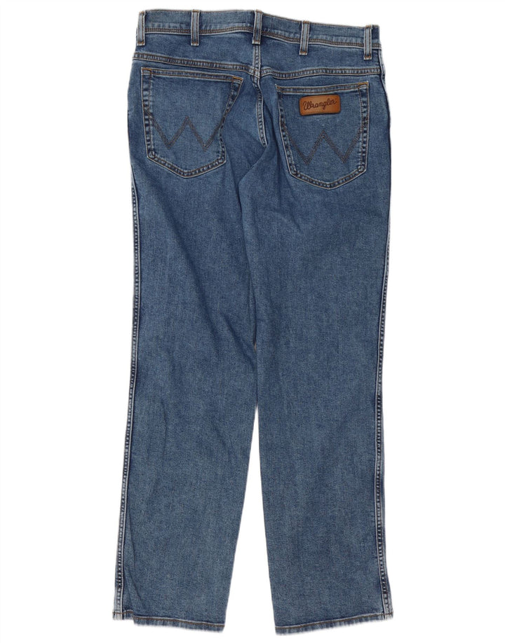 Jeans dritti da uomo Wrangler Texas W34 L32 cotone blu