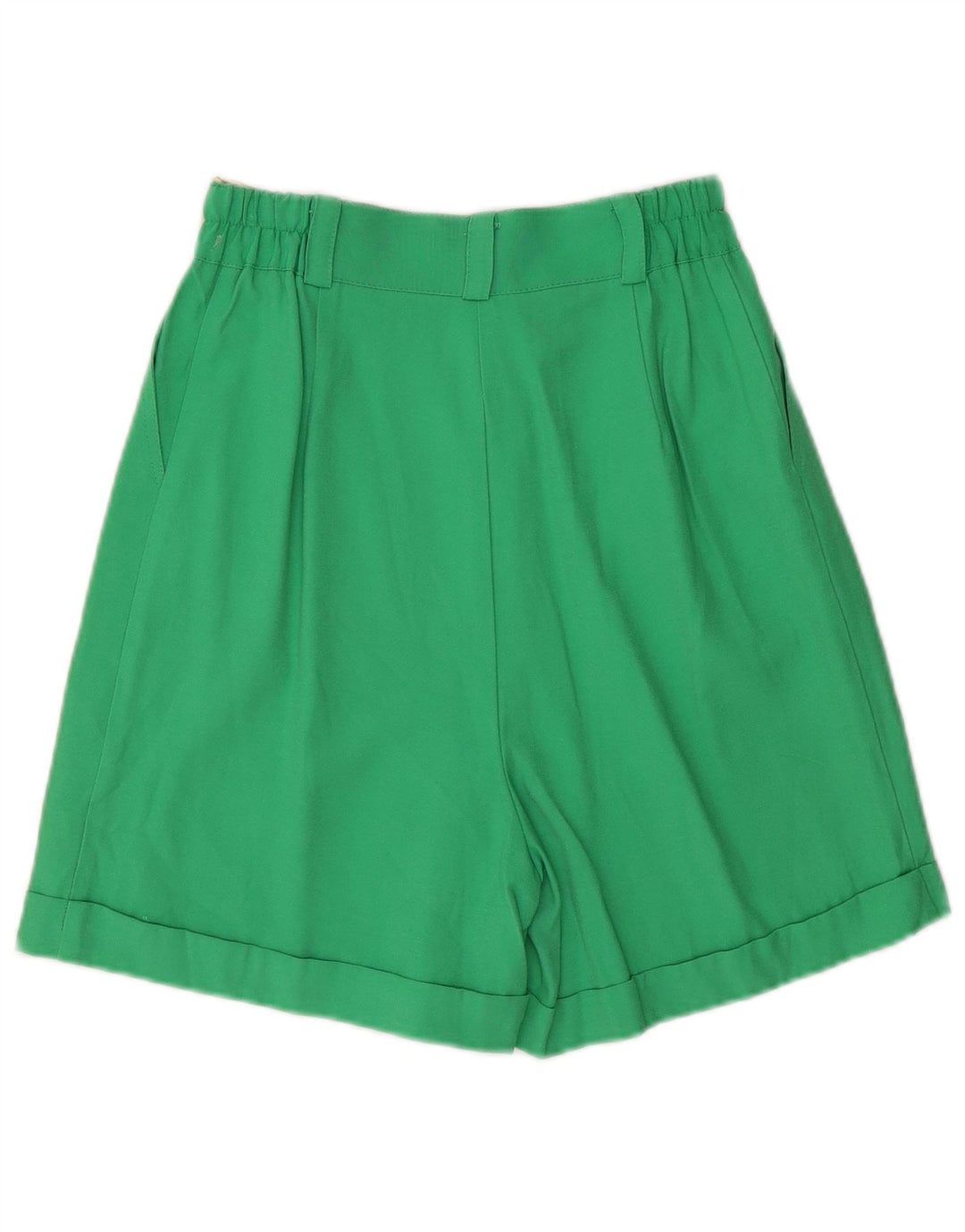 Pantaloncini chino con ancoraggio da donna vintage W26 piccoli in viscosa verde