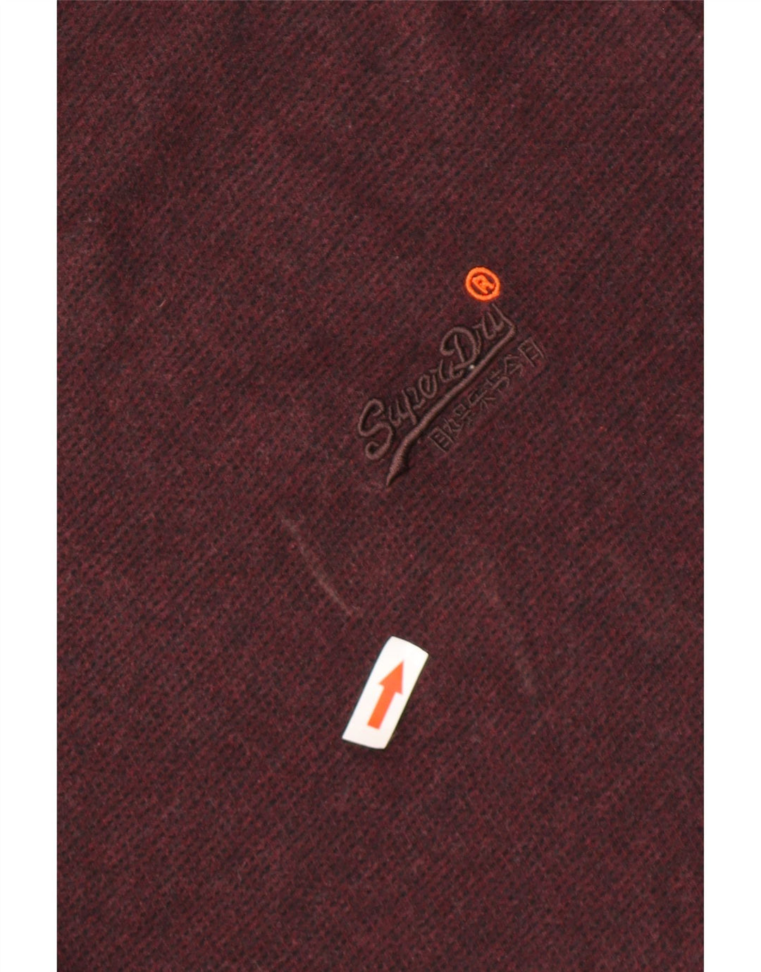 Top da uomo a maniche lunghe SUPERDRY grande bordeaux