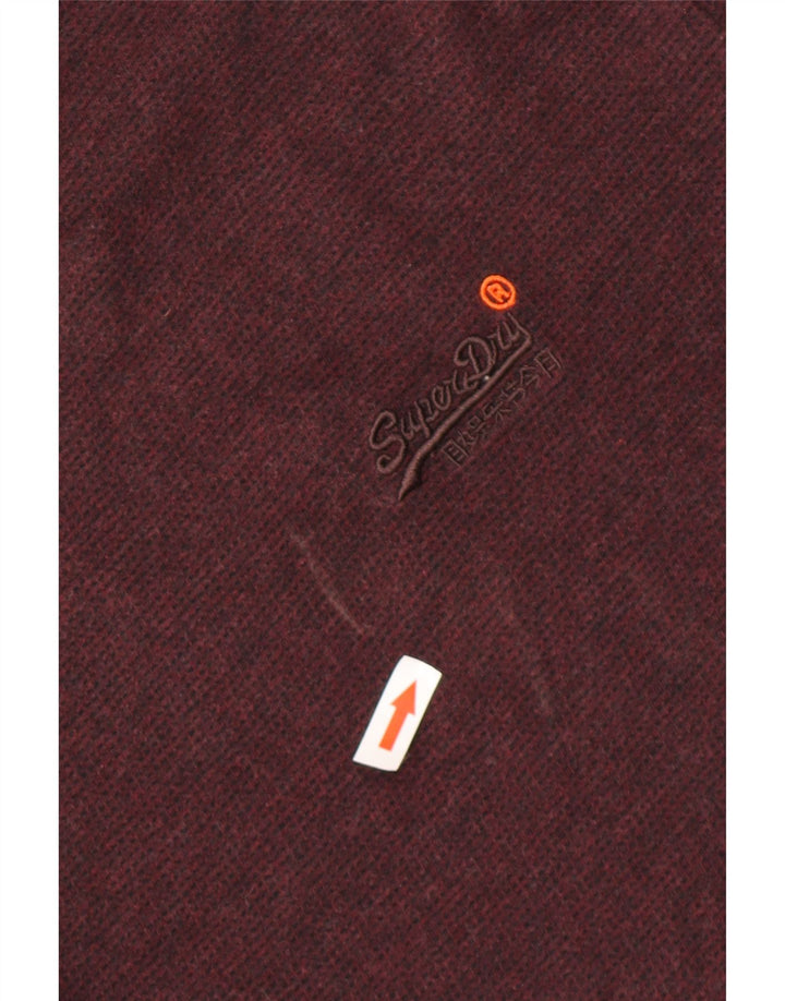 Top da uomo a maniche lunghe SUPERDRY grande bordeaux