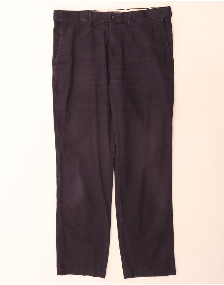 Pantaloni chino regolari da uomo Marks & Spencer W36 L31 cotone blu navy