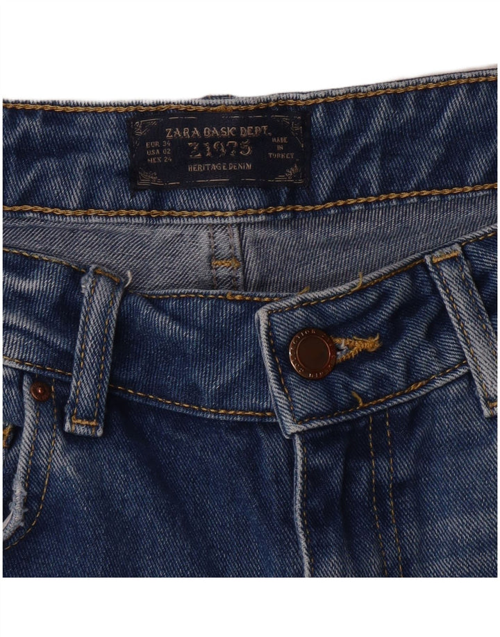 Jeans affusolati in difficoltà da donna Zara EU 34 2XS W24 L30 Blu Grunge