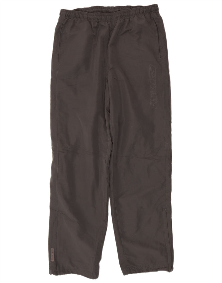Pantaloni da tuta REEBOK da uomo in poliestere grigio medio