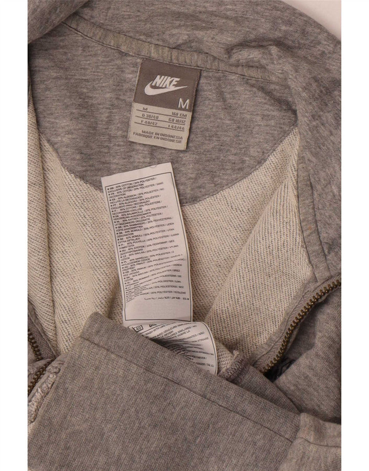 Giacca da tuta da donna Nike UK 10/12 Cotone chiazzato grigio medio
