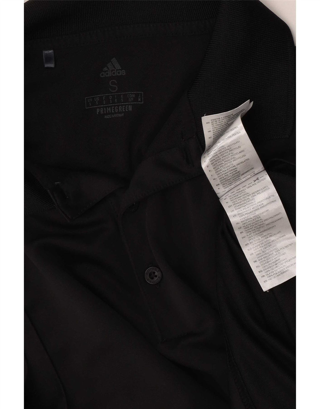 Polo Adidas da uomo piccola in poliestere nero