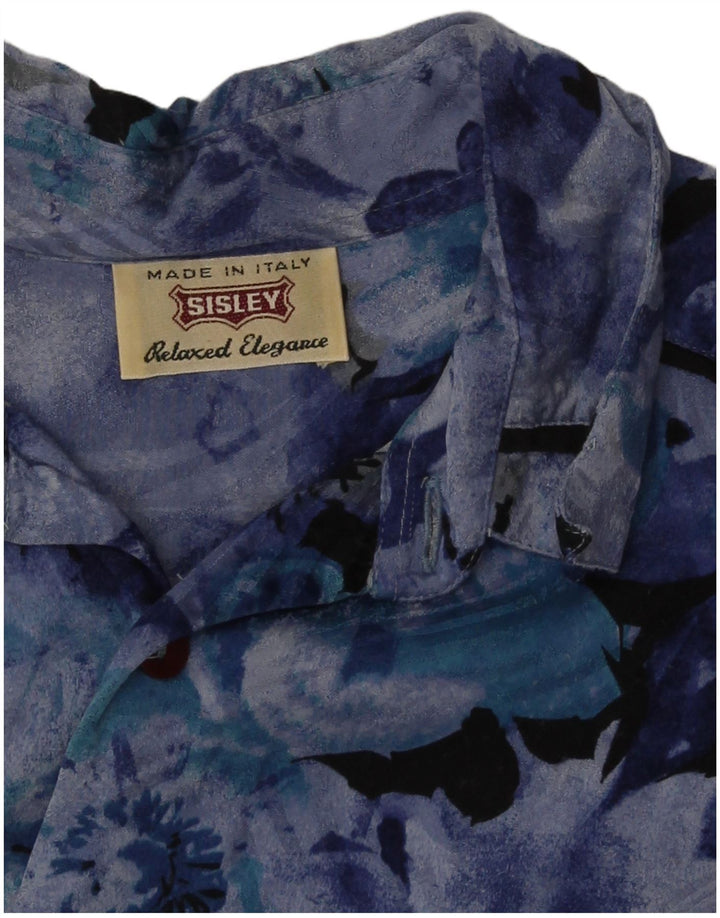 Camicia da uomo Sisley Blu medio floreale