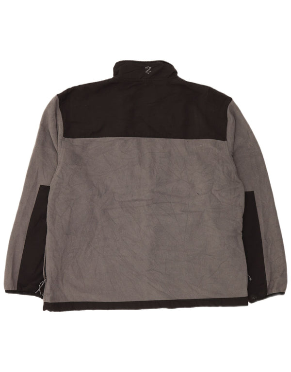 Giacca in pile da uomo IZOD UK 44 2XL Poliestere color block grigio
