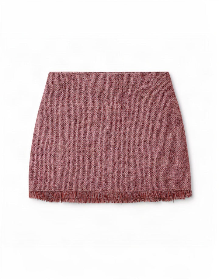 Minigonna Zara da donna grande W30 rossa screziata