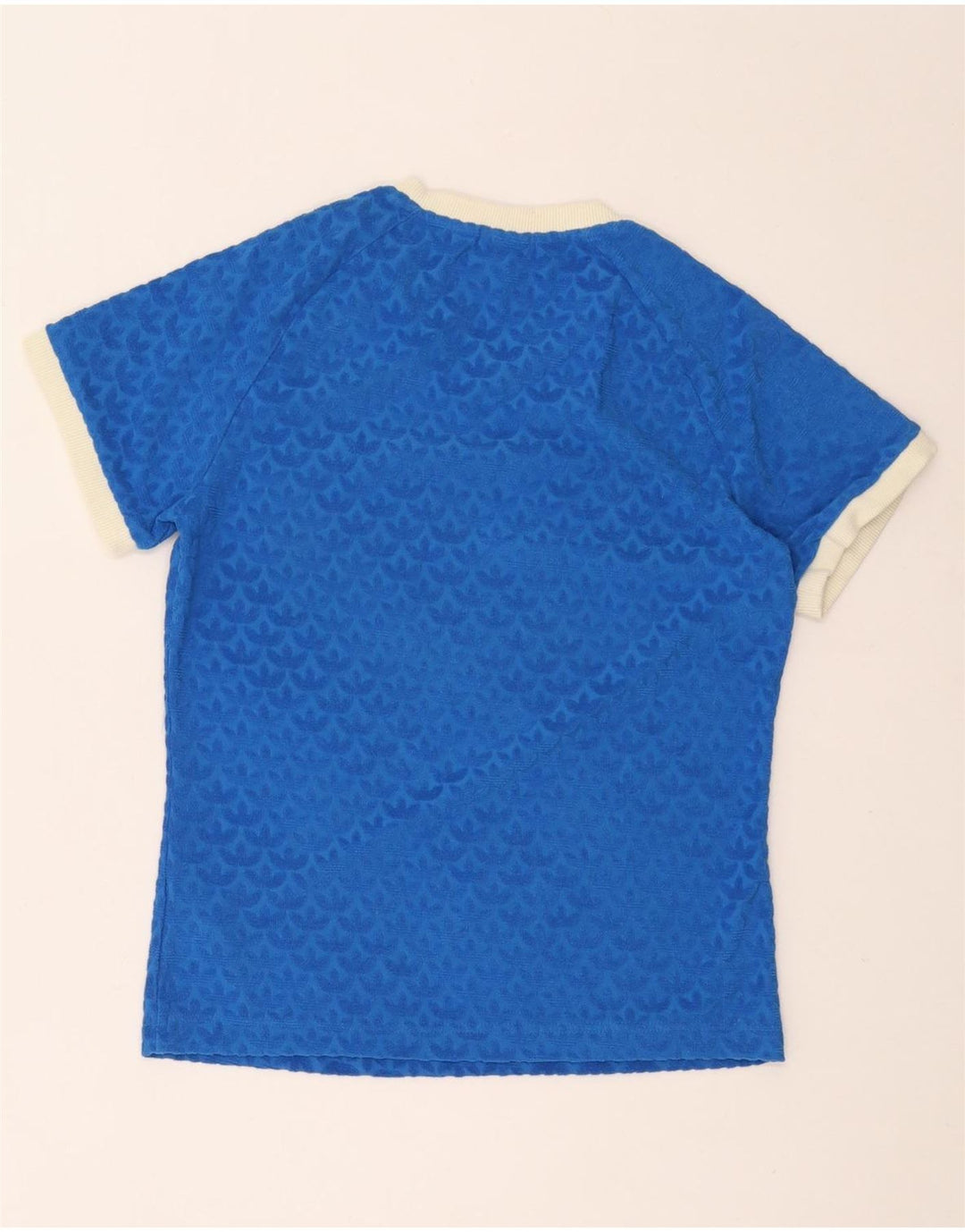 T-shirt grafica da donna Adidas Top UK 14 cotone blu medio