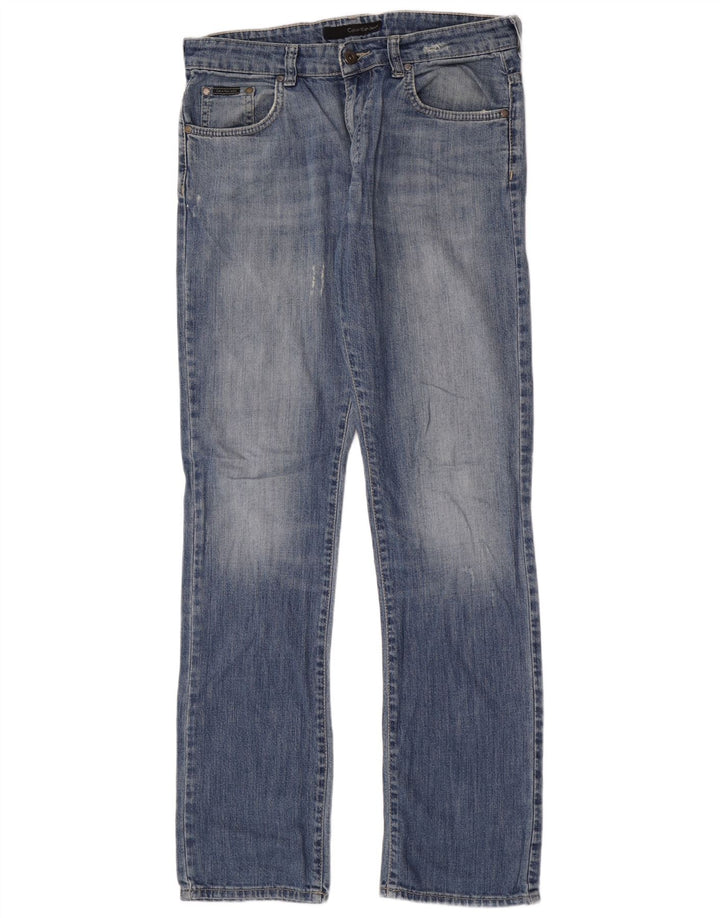 Jeans slim invecchiati da donna Calvin Klein W32 L33 Blu