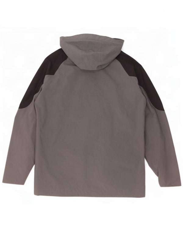 SALEWA Giacca antipioggia da uomo con cappuccio UK 44 XL Grigio Colourblock