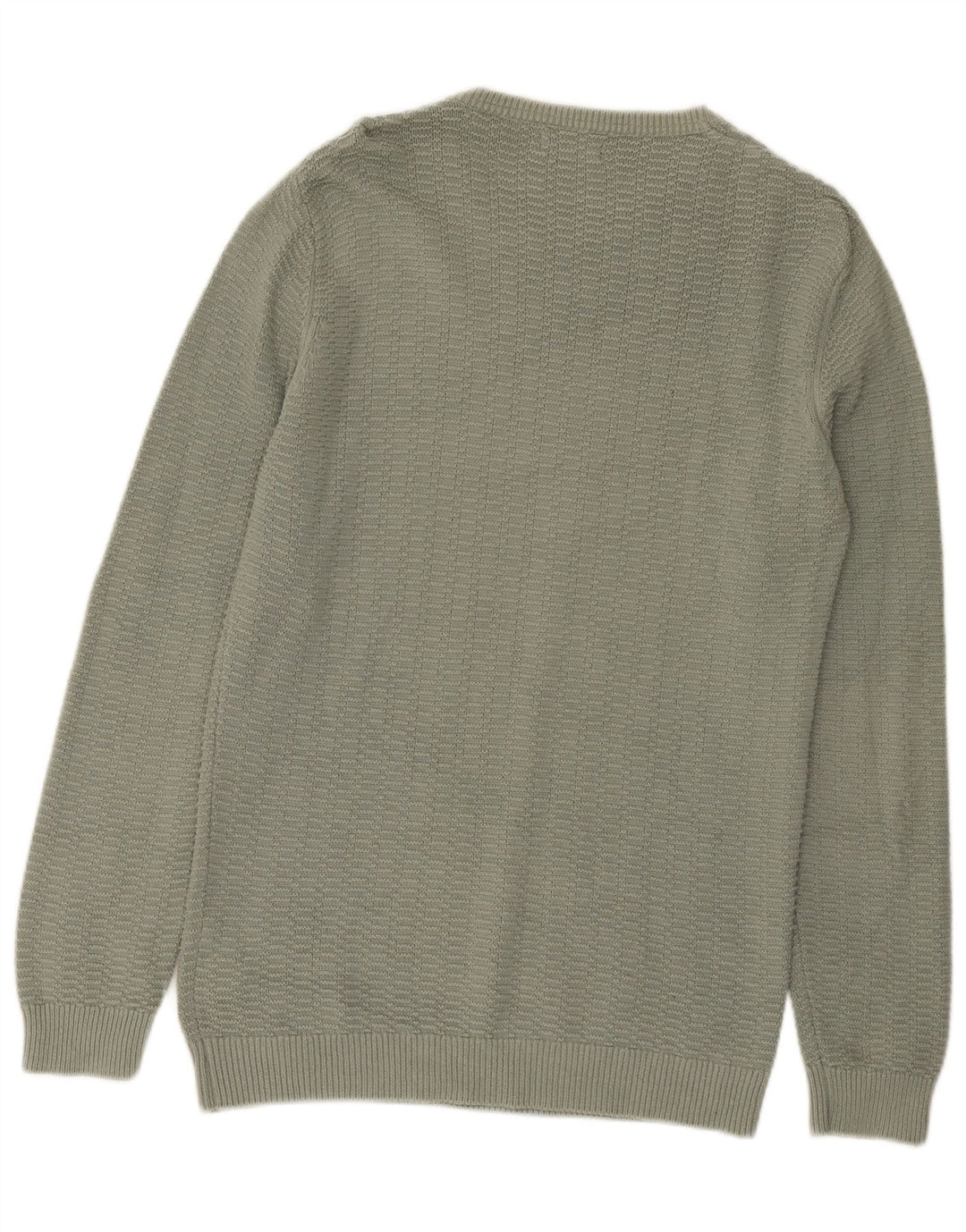 Maglione Zara da uomo con scollo a barca grande in cotone verde