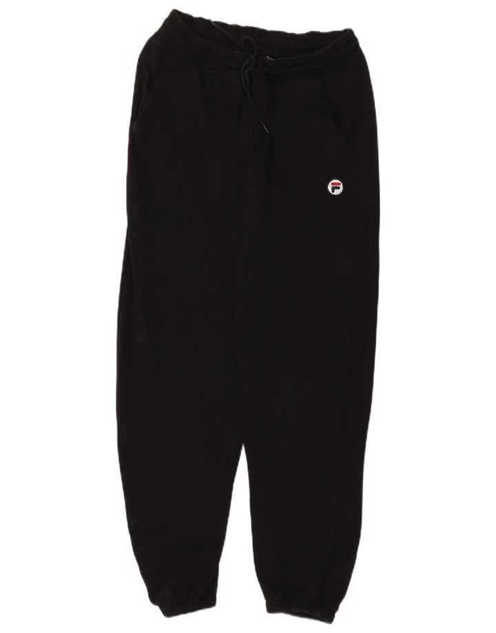 FILA Mens Tracksuit Trousers Joggers Medium Black Cotton