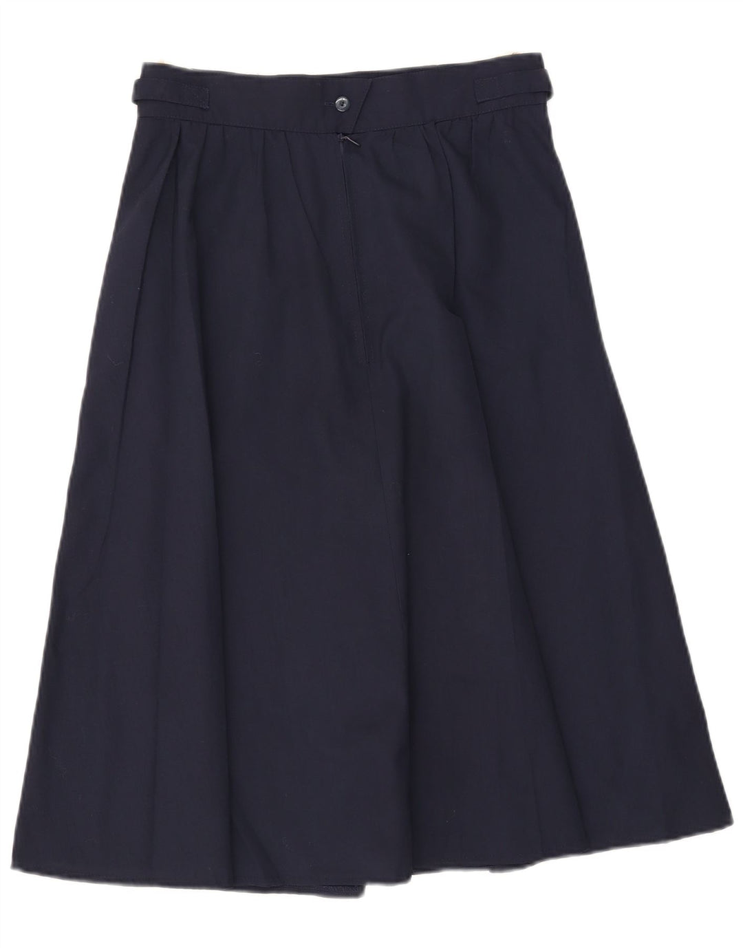 Gonna a trapezio da donna vintage IT 42 media W29 poliestere blu navy