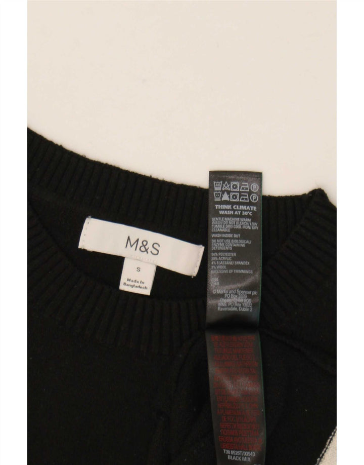 Canotta corta da donna Marks & Spencer UK 10 piccola poliestere nero