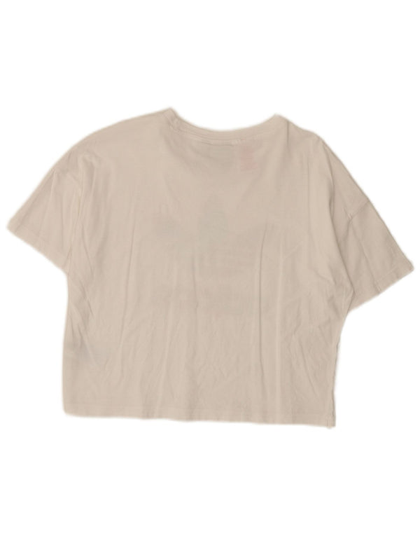 Adidas Girls Crop Graphic T-Shirt Top 12-13 Years White Cotton