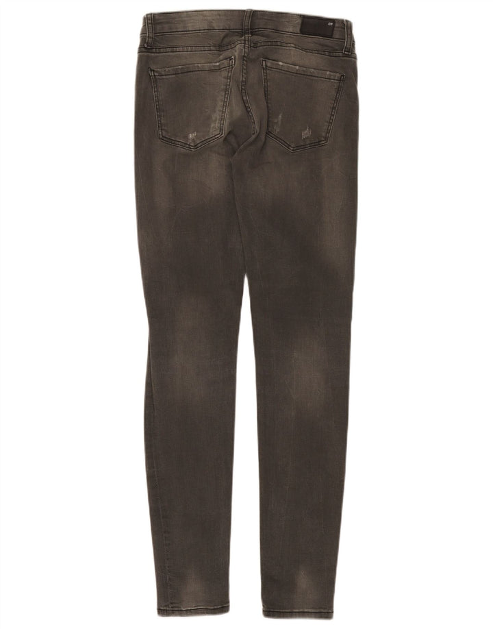 Jeans slim effetto consumato da donna Zara a vita media EU 36 XS W26 L29 Grigio