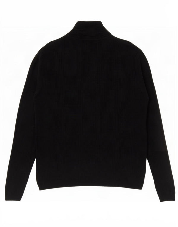 Maglione maglione a collo alto da donna Marks & Spencer UK 12 viscosa nera media