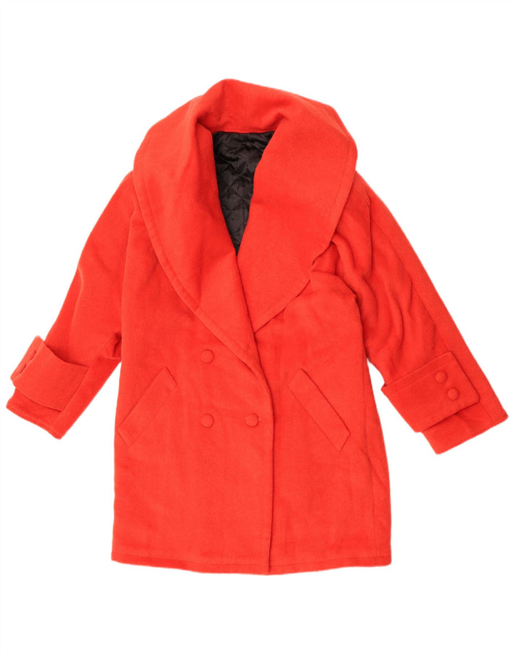 Cappotto doppiopetto oversize da donna vintage UK 16 grande rosso