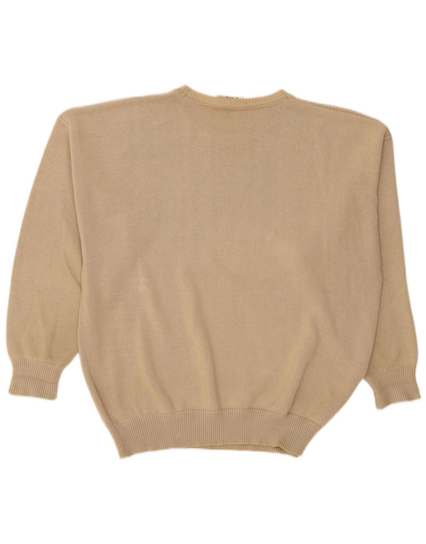 Maglione Maglione Girocollo Uomo Monello IT 50 Cotone geometrico Beige Medio