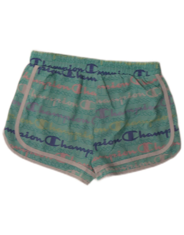 Champion Girls Graphic Sport Shorts 14-15 Years  Green Polyester
