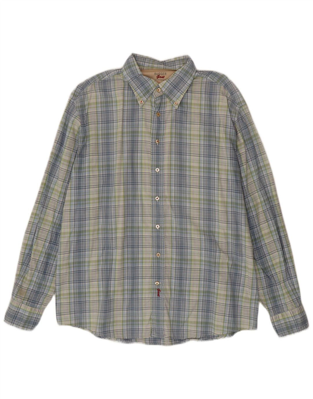 Gant Camicia da uomo Rugger Slim Fit 2XL Cotone a quadri blu