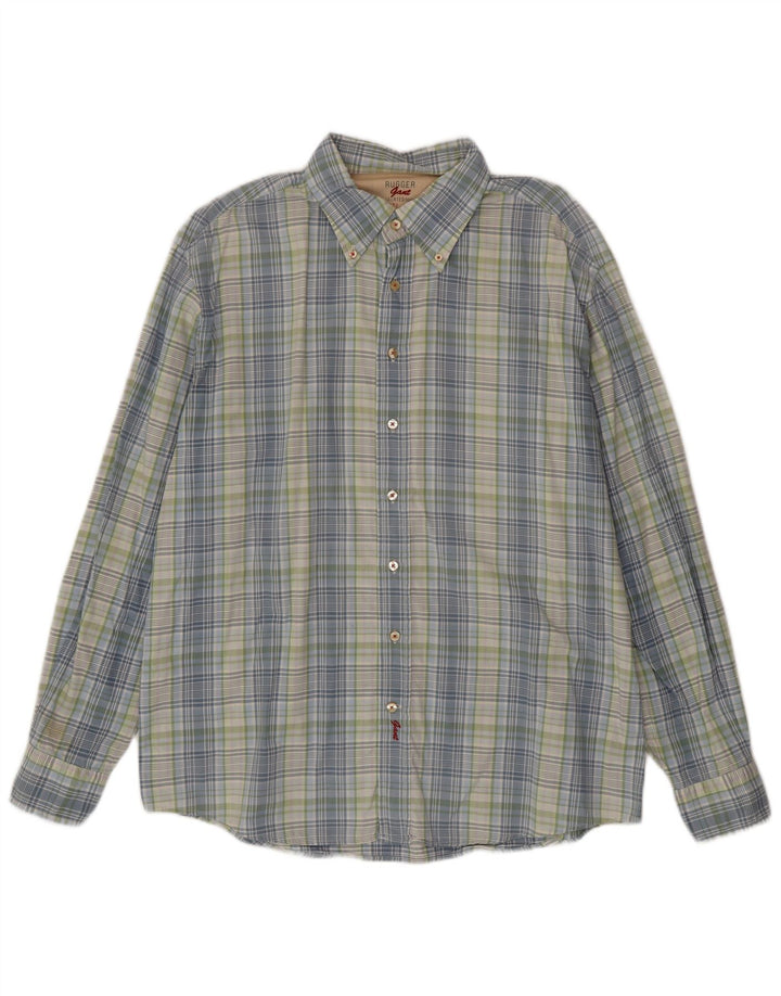 Gant Camicia da uomo Rugger Slim Fit 2XL Cotone a quadri blu