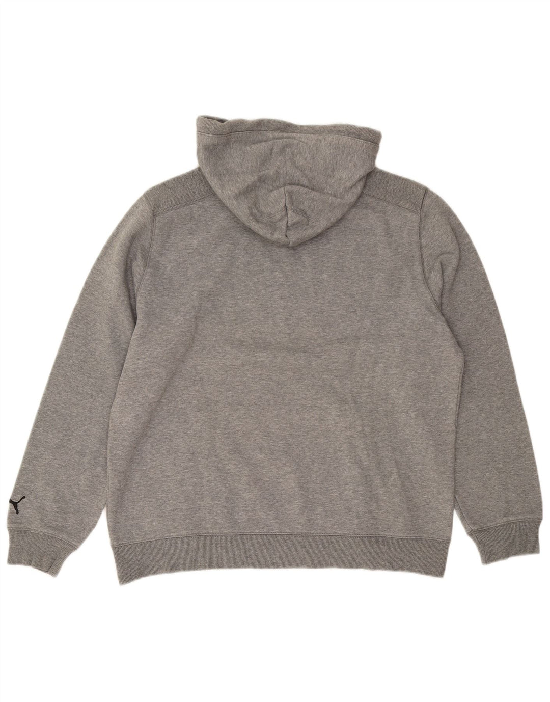 Felpa con cappuccio grafica da uomo Puma Large in cotone grigio