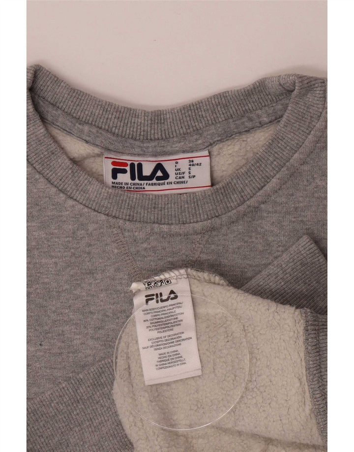 Fila Felpa Uomo Maglione Piccolo Cotone Grigio