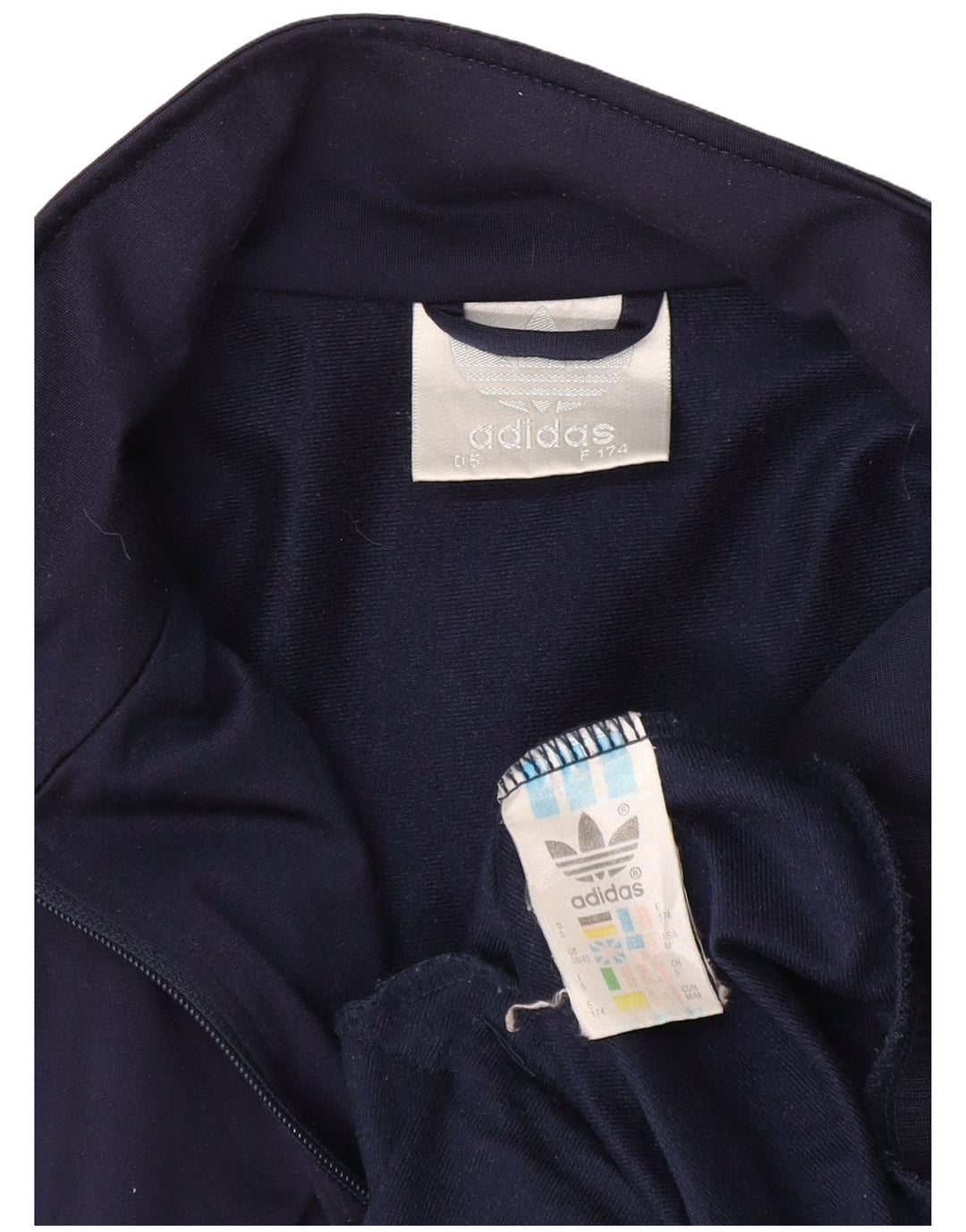 Giacca da tuta da uomo Adidas UK 38/40 Medium Blu Navy Poliestere