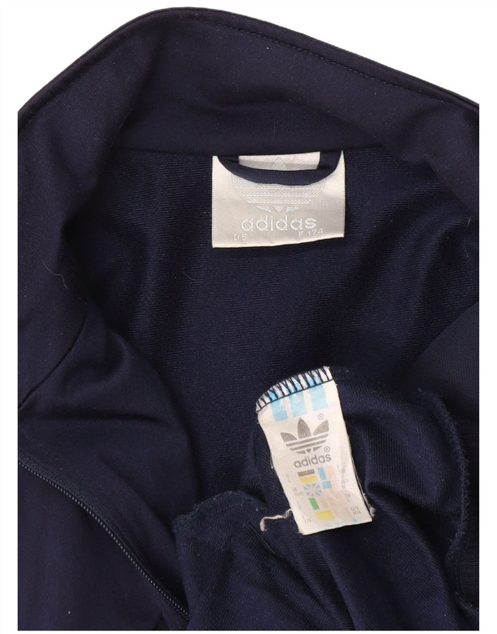 Giacca da tuta da uomo Adidas UK 38/40 Medium Blu Navy Poliestere